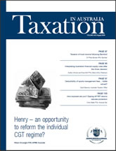 Taxation in Australia | 1 Aug 09 Taxation in Australia | 1 Aug 09