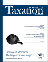 Taxation in Australia | 1 Nov 09 Taxation in Australia | 1 Nov 09