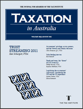 Taxation in Australia | 1 Aug 11