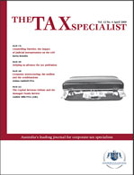 The Tax Specialist | 1 Apr 09